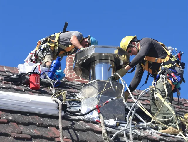 Protective chimney cap installed by Duxbury Chimney Sweep in Duxbury, MA