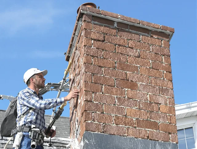 Brickwork for a chimney rebuild by Duxbury Chimney Sweep in Duxbury, MA