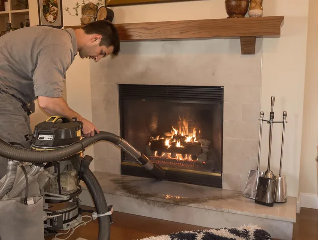 Routine fireplace upkeep by Duxbury Chimney Sweep in Duxbury, MA